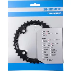   Shimano Lánckerék Kerékpárra 36F Fct521 610 36F -Al 10-es Acél Fekete 104mm