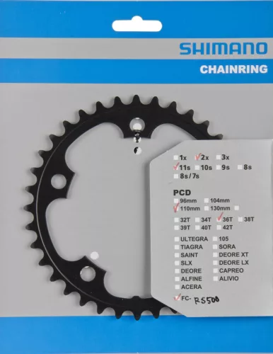 Shimano Lánckerék Kerékpárra Fc-Rs500 36F-Mj Fekete