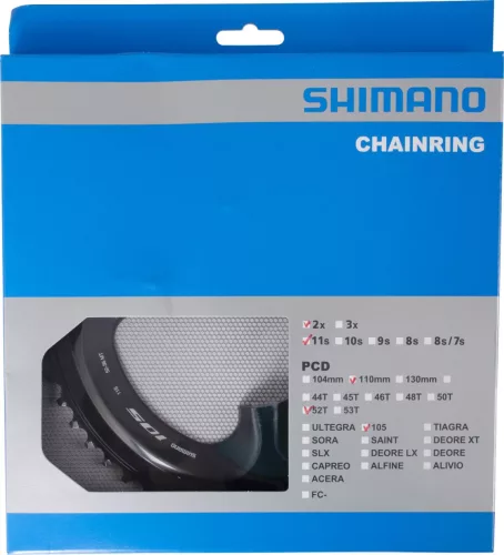 Shimano Lánckerék Kerékpárra Fc-R7000 52F-Mt Fekete For 52-36F