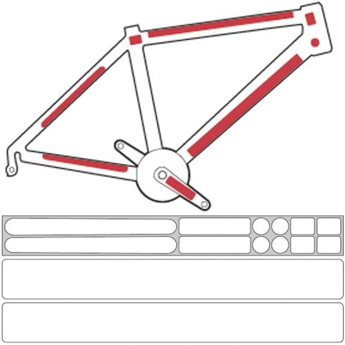 Protektor Matricaszett Kerékpárra Zefal Komplett Bicajra Fényes Átlátszó