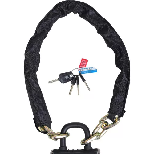 Kerékpár Lakat Zefal K-Traz M18 Láncos 10x1100mm 3 Kulccsal Fekete