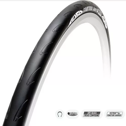 Kerékpár Külső Gumi Tufo Comtura Aero 240 Gr. 28-622 (700×28C), 6 - 8 Bar (90-115 P.S.I.) Fekete