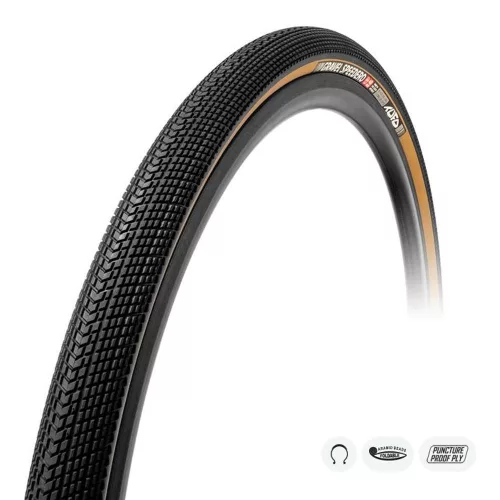 Kerékpár Külső Gumi Tufo Gravel Speedero Fekete/Beige , Tubeless 36-622(700X36C), 390Gr. 2-5 Bar (30-70 P.S.I.) - Szövetsűrűség: 210 / 375 Tp