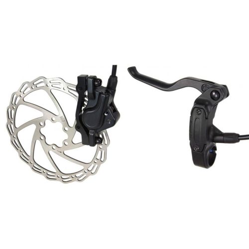 Fék Kerékpárhoz Saccon Tárcsafék Hidraulikus Hátsó Ø160Mm Bowden 1600Mm Full Fekete (Hayes/Trektro Roppantógyűrűvel)