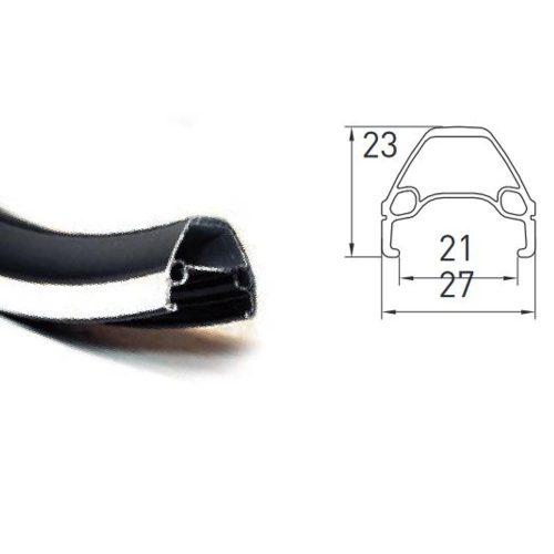 Kerékpár Felni Gipiemme Nepal 27,5" (650B) 584-21Mm, H:23Mm Fekete 32 Lyukas, (2X16) Nem Szegecselt, Fékfelületes