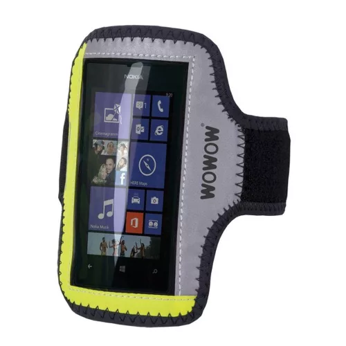 Smartphone Armband Mobiltelefon Tartó Kerékpárra Ezüst/Sárga/Fekete - Wowow
