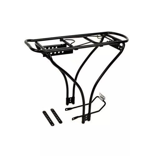 Csomagtartó Kerékpárra 24-28" Acél 2 Lábas Cső Állítható Feke