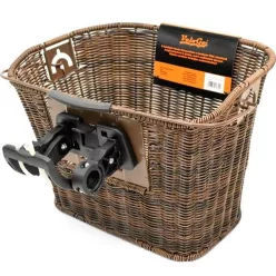   Kosár Kerékpárra Velogo Első Rattan Gyors-kioldós Konzollal