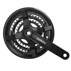   Hajtómű Kerékpárra Mtb Alu Z 28-38-48 Shimano Fc Ty301 Fekete