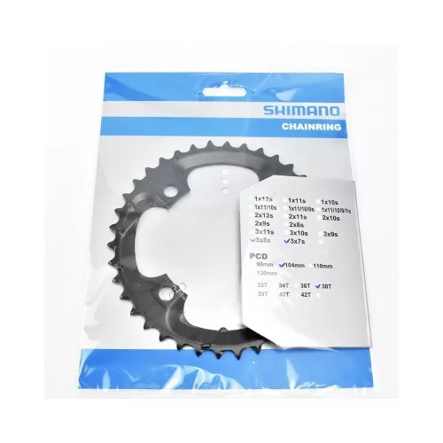 Lánckerék Kerékpárra Shimano Fcm361 Fekete 3x8 Pdc 104mm