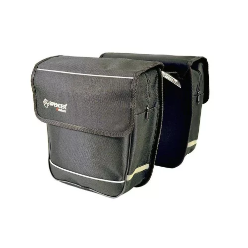 Kerékpár Táska Csomagtartóra 2 Részes Fekete Spencer 18L