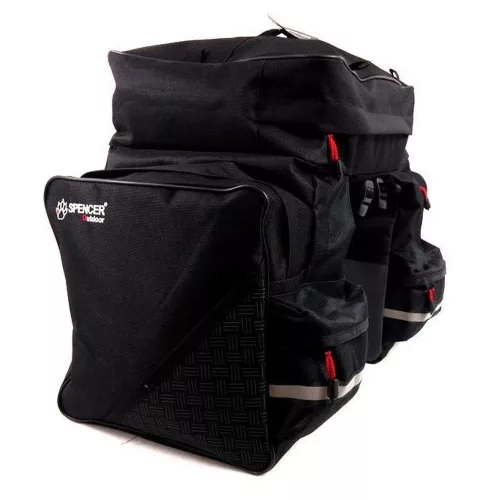 Kerékpár Táska Csomagtartóra 3 Részes Fekete Spencer