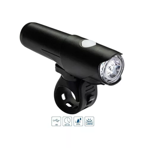 Lámpa Kerékpárra Első Velogo 1X8W Led Usb 800 Lumen Aluminiu