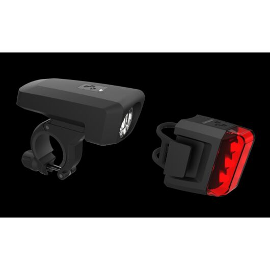 Cube Pro 25 akkumulátoros kerékpár lámpa szett USB töltős