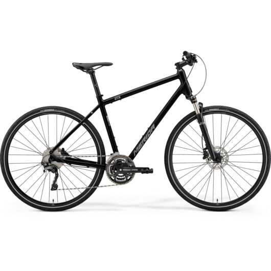 MERIDA kerékpár 2021 CROSSWAY 500 XL(59) FÉNYES FEKETE (MATT EZÜST)