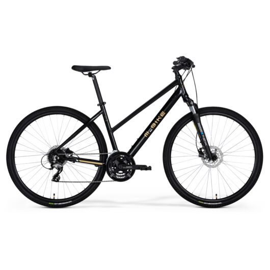 M-BIKE CRS-15D női cross kerékpár matt fekete/arany 46CM